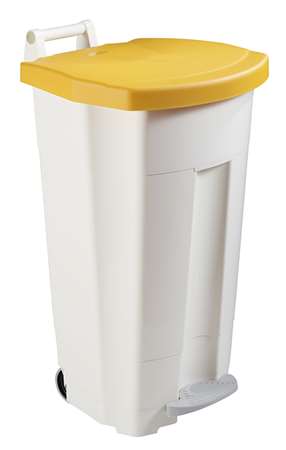 POUBELLE BOOGY 90L BLANC / JAUNE