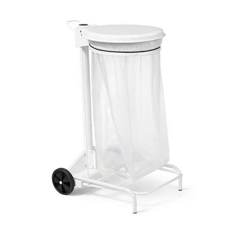 Image de POUBELLE COLLECROULE 110 LITRES BLANC
