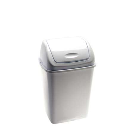 Image de POUBELLE A TRAPPE BASCULANTE 35L BLANCHE