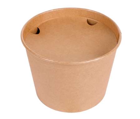 Image de CONTAINER POULET + COUVERCLE 4500 ML NATUREL KRAFT