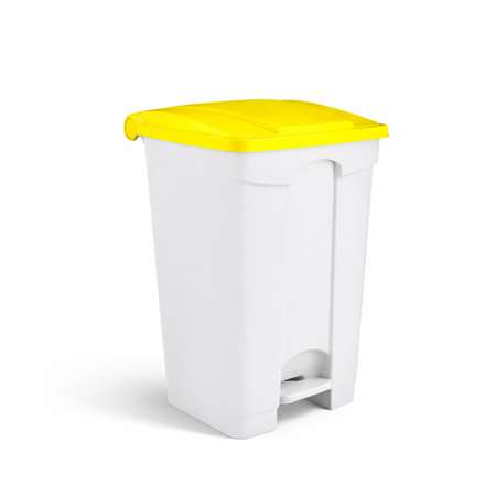 Image de POUBELLE CONTENEUR A PEDALE 45L AVEC COUVECLE JAUNE