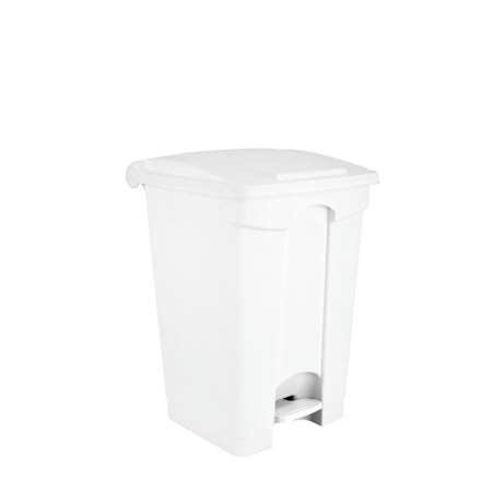 POUBELLE CONTENEUR A PEDALE 45L BLANC