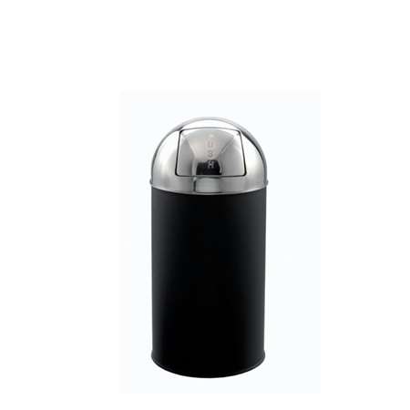 POUBELLE A TRAPPE PUSH 40L NOIRE
