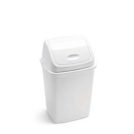 Image de POUBELLE A TRAPPE BASCULANTE 18L BLANC