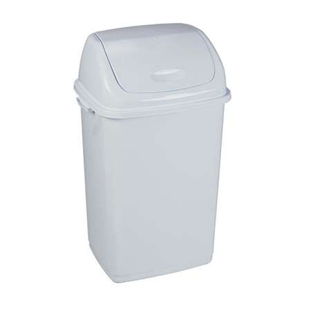 POUBELLE A TRAPE BASCULANTE 50L BLANCHE