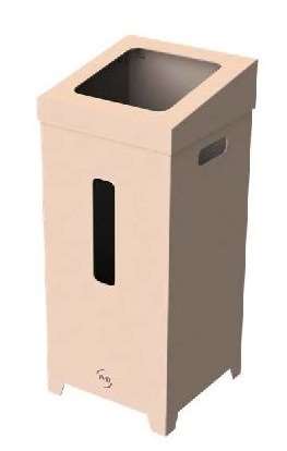 Image de LOT DE 3 POUBELLES EN CARTON 75L