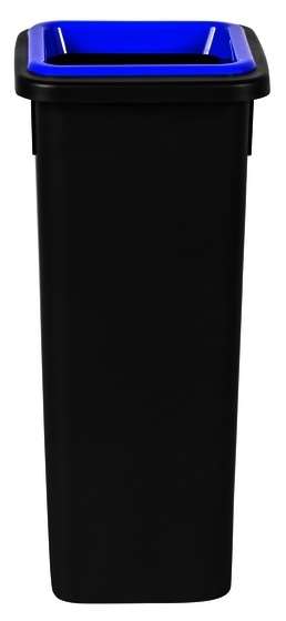 Image de POUBELLE FIT 20 L NOIRE AVEC INSERT BLEU ET ETIQUETTE
