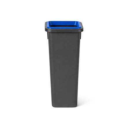 Image de POUBELLE FIT 20 L NOIRE AVEC INSERT BLEU ET ETIQUETTE