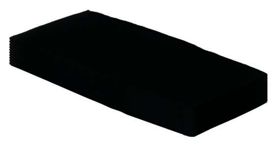 Image de SERVIETTE PLIAGE 1/8 NOIRE MICROGAUFRE