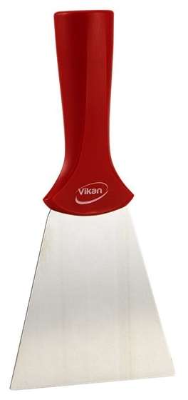 Image de GRATTOIR LAME INOX A PAS DE VIS VIKAN 100 MM ROUGE