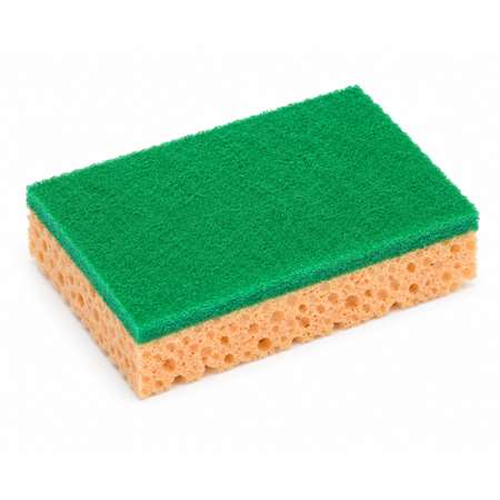 Image de EPONGE GRATTANTE JAUNE/VERTE PETIT MODÈLE - LOT DE 10