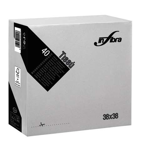 Image de SERVIETTE MICROGAUFREE BLANCHE 38*38CM