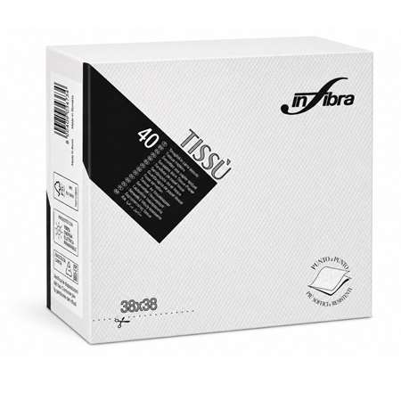 Image de SERVIETTE MICROGAUFREE BLANCHE 38*38CM