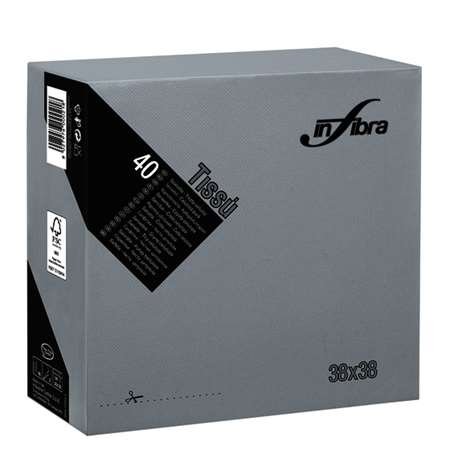 Image de SERVIETTE MICROGAUFREE GRISE 38*38CM