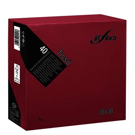 Image de SERVIETTE MICROGAUFREE BORDEAUX 38*38CM