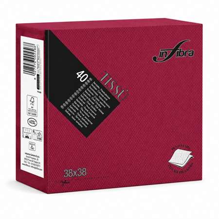 Image de SERVIETTE MICROGAUFREE BORDEAUX 38*38CM