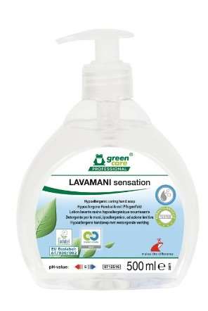 LAVAMANI SENSATION GREEN CARE ECOLABEL FLACON POMPE 500  ML