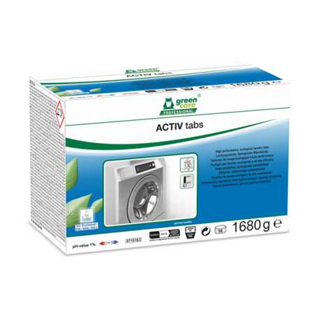 Image de PASTILLE LINGE ACTIV TABS GREEN CARE CARTON 112 TABLETTES