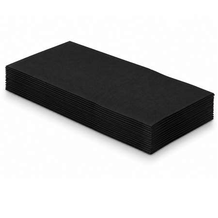Image de SERVIETTE PLIAGE 1/8 NOIRE MICROGAUFRE