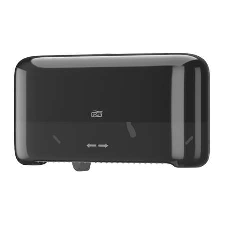 Image de DISTRIBUTEUR PAPIER TOILETTE 2 ROUEAUX SANS MANDRIN NOIR T7