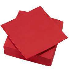 SERVIETTE TENDANCE ROUGE 38*38 CM
