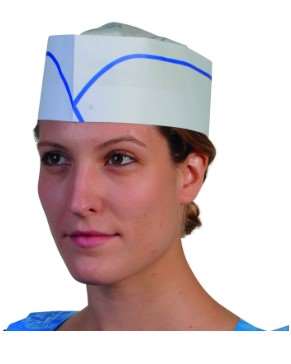 Image de CALOT PAPIER REGLABLE LISERE BLEU