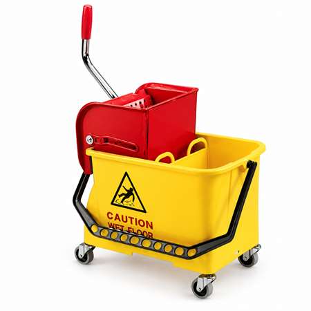 Image de SEAU SPIDER BI-BAC JAUNE 2*8L AVEC PRESSE PLAT