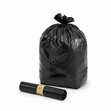 Image de SAC POUBELLE 130L NOIR 65 MICRONS PEBD CARTON DE 100