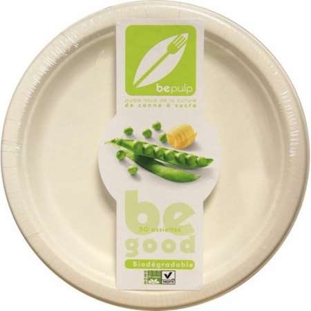 Image de ASSIETTE RONDE DIAM 180 MM EN PULPE DE CANNES