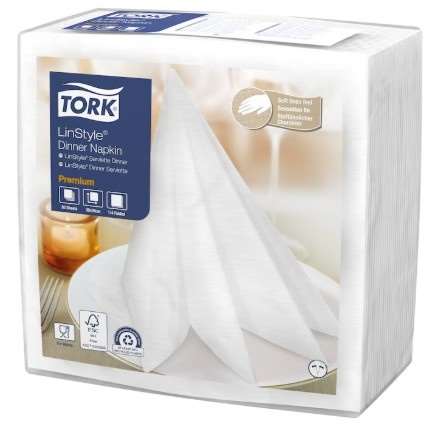 Image de SERVIETTE LINSTYLE BLANCHE 39*39 CM