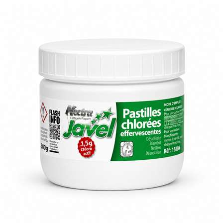 Image de PASTILLES JAVEL EFFERVESCENTES BOITE DE 150 PASTILLES