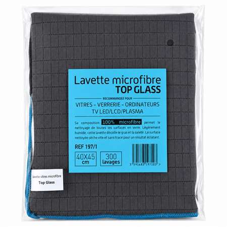 Image de LAVETTE MICROFIBRE VITRES TOP GLASS