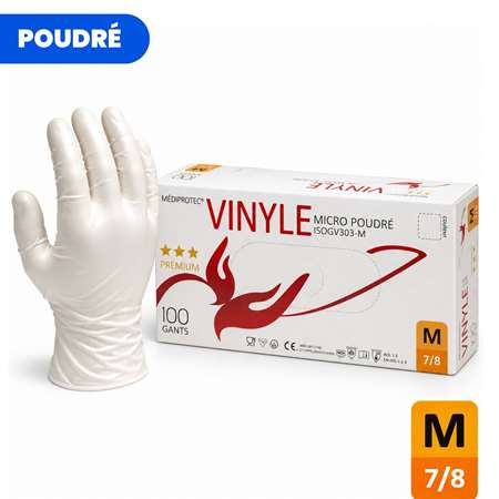 Image de GANT VINYLE POUDRE TAILLE M