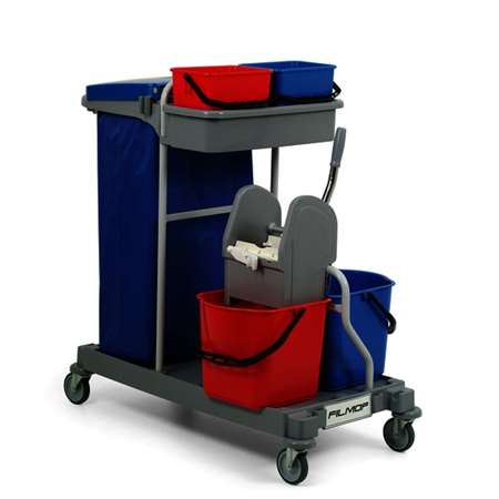 Image de CHARIOT DE MENAGE ARIANE 2115 AVEC PRESSE A MACHOIRE