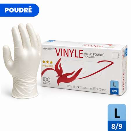 Image de GANT VINYLE POUDRE TAILLE L
