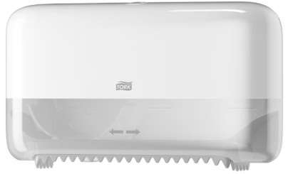 Image de DISTRIBUTEUR DOUBLE PAPIER TOILETTE T7 BLANC