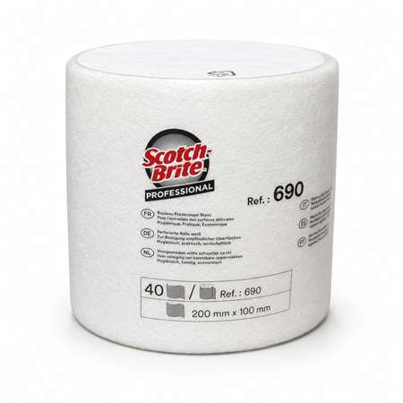 Image de ROULEAU BLANC PREDECOUPE 3M SCOTCH BRITE 690 - 4 METRES