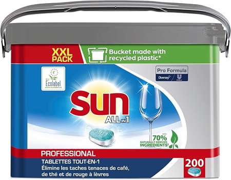 SUN TABLETS TOUT EN UN LAVE VAISSELLE 200 DOSES