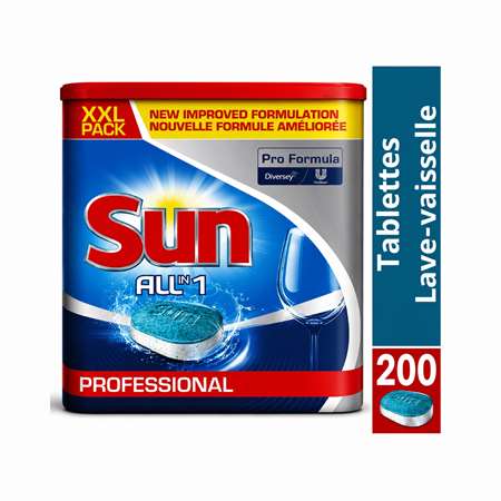 Image de SUN TABLETS TOUT EN UN LAVE VAISSELLE 200 DOSES