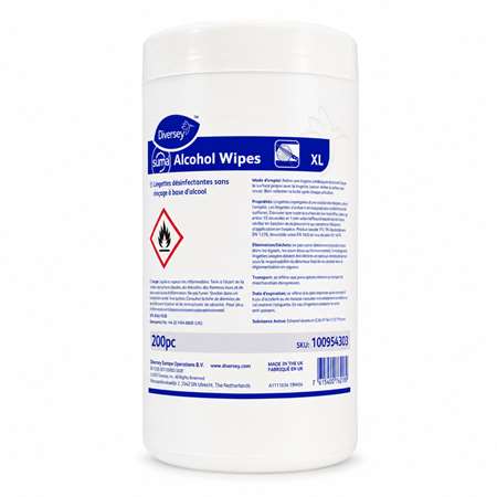 Image de LINGETTES DESINFECTANTES SUMA OLCOHOL WIPES CARTON 12x200