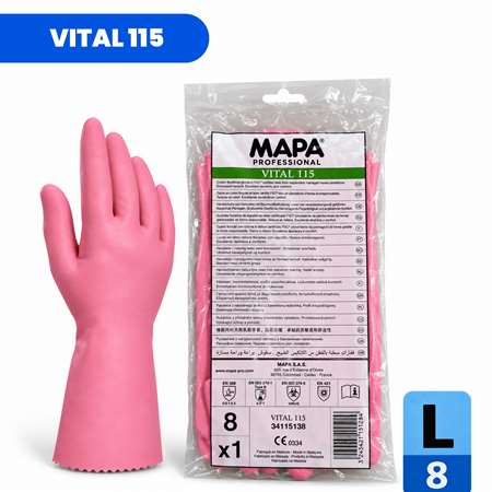 Image de GANT MAPA MENAGE VITAL LATEX 115 ECO ROSE T8