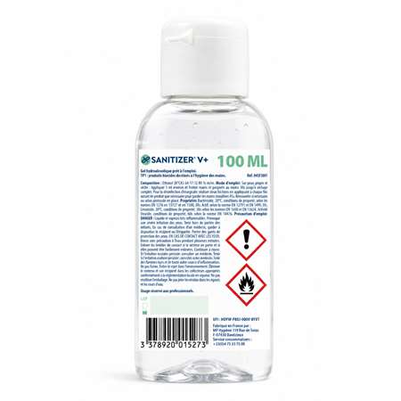 Image de GEL HYDROALCOOLIQUE SANITIZER FLACON REFERMABLE 100 ML