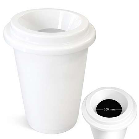 Image de POUBELLE DONUTS 50 LITRES BLANC