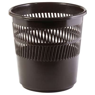 Image de CORBEILLE ECOLINE AJOUREE MARRON 14 LITRES