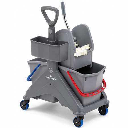 Image de CHARIOT DE LAVAGE ONE FRED GRIS 2*15L