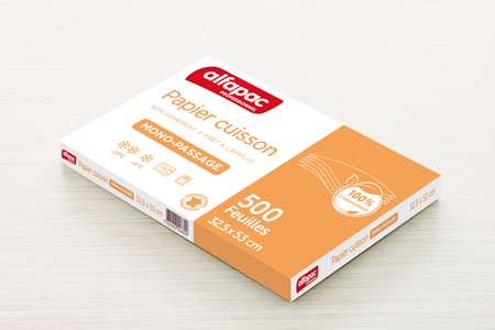 Image de PAPIER CUISSON SILICONNE 32 * 53 CM. BOÎTE DE 500 FEUILLES