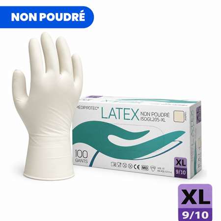 Image de GANT LATEX NON POUDRE TAILLE XL