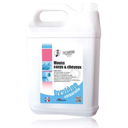 Image de SAVON MOUSS CORPS ET CHEVEUX BIDON 5L