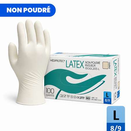Image de GANT LATEX NON POUDRE TAILLE L