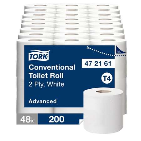 Image de PAPIER TOILETTE TORK T4 2 PLIS 200 FEUILLES - COLIS 48 RLX